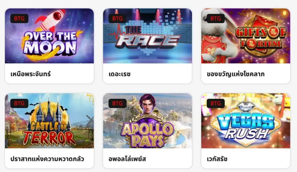 สล็อต BTG ค่ายนี้เกมไหนมาแรง